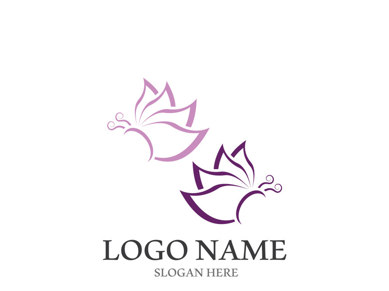 Butterfly logo icon vector design illustration