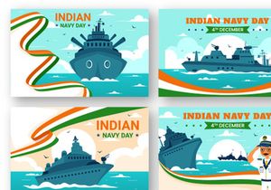 12 Indian Navy Day Illustration