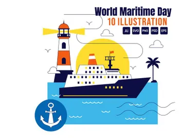 10 World Maritime Day Illustration preview picture