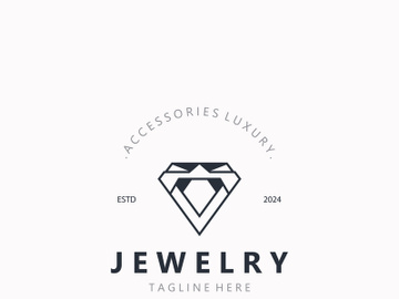 Jewelry Logo Template Design, diamond shop, accessories fashion Design, simple icon preview picture