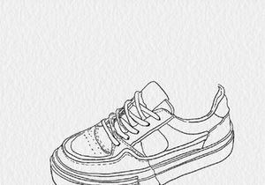 File EPS and JPG colorful shoes and lineart