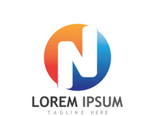 initial letter N logo with modern concept.