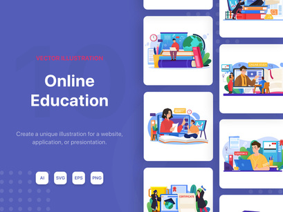 M124_Online Education Illustrations