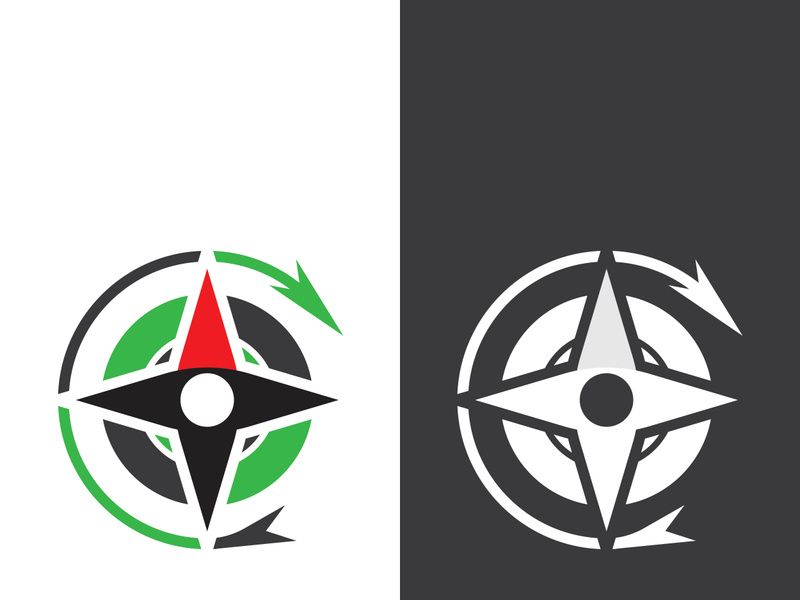 Compass logo template vector icon illustration design