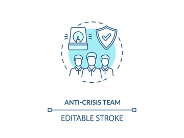 Anti-crisis team concept icon preview picture