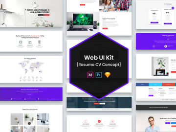CV Resume Web UI Kit preview picture