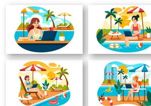 10 Working in a Swimming Pool Illustration