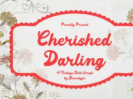 Cherished Darling | Vintage Bold Script preview picture