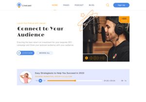Podcasting landing page Design