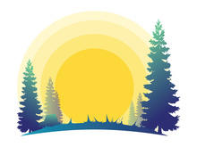 Nature : silhouette With Logo Gradient