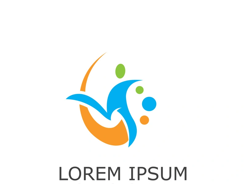 People active abstract logo business and healthy design vector template