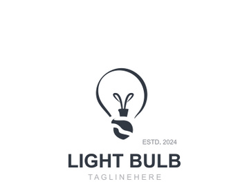 Light bulb creative lamp logo icon and business design bulb digital technology smart idea preview picture