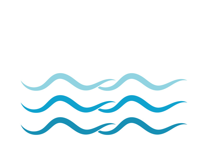Water wave icon vector illustration design logo