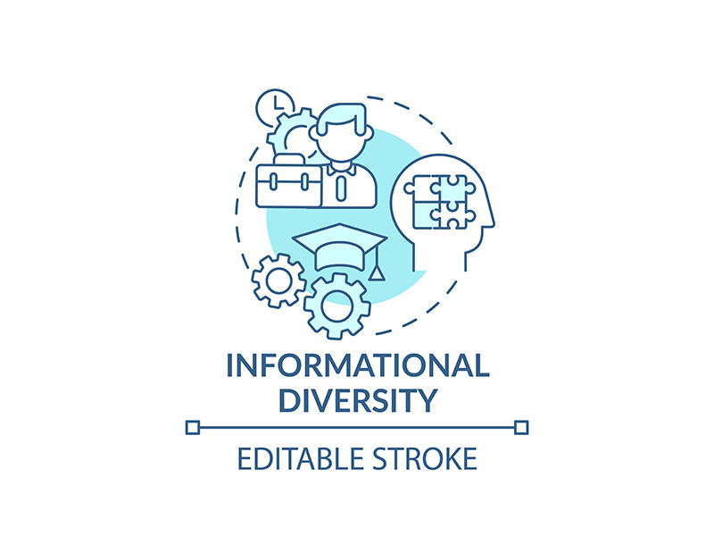 Informational diversity concept icon