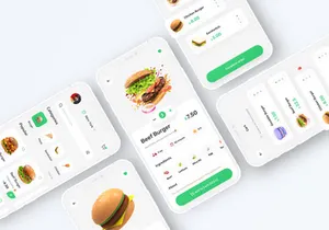 Food delivery Mobile app UI kit Template Design