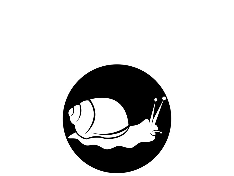 snail animal logo and symbol template