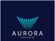 aurora logo design icon illustration vector template