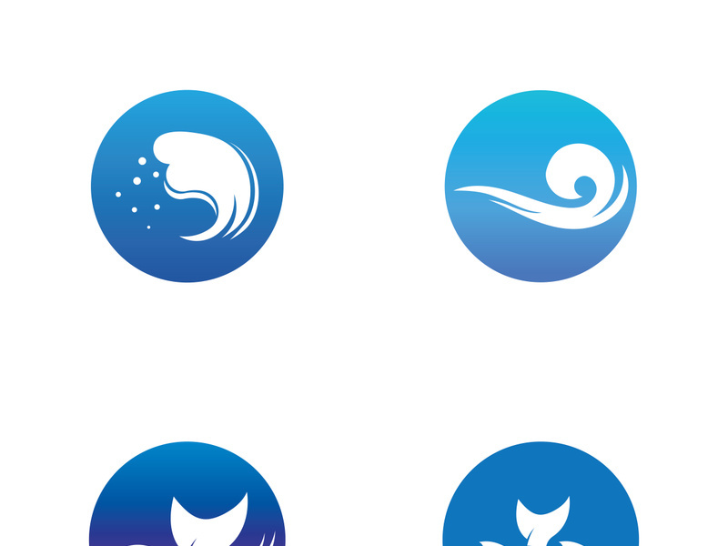 Ocean water wave wave logo design.