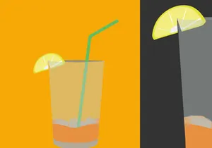 Juice In Glass Vector Bundle