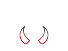 Devil horn Vector icon design illustration Template
