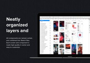 Jazam - Social mobile app UI Kit for SKETCH