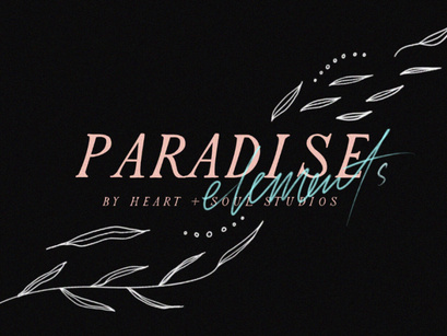 Paradise Elements - Free Floral Graphics