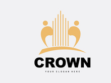 Crown Logo, King And Queen Icon Design