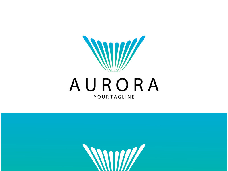 aurora logo design icon illustration vector template