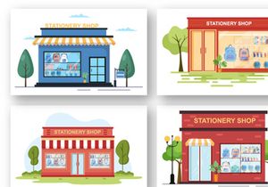 13 Stationery Set Illustration