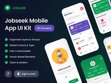 Jobseek Job Finder App UI Kit preview picture