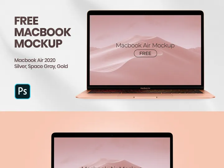 Free MacBook Air 2020 Mockup PSD