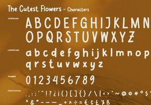 Cutest Flowers - Display Font