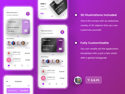 Wallet Mobile App UI Kits