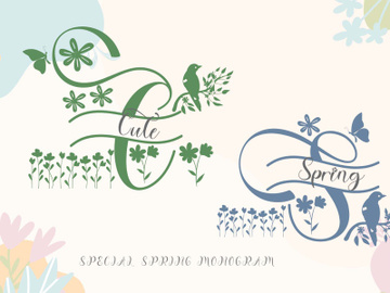 Cute Spring Monogram preview picture