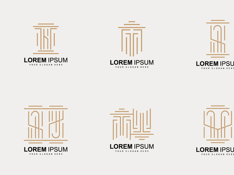 Pillar Logo, Law Design, Building Construction Pillar Vector, Product Brand Illustration Icon