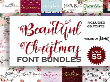 Beautiful Christmas Font Bundle preview picture