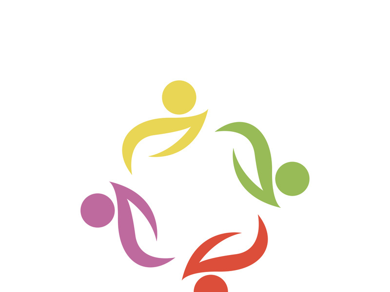 Community, network and social icon design template