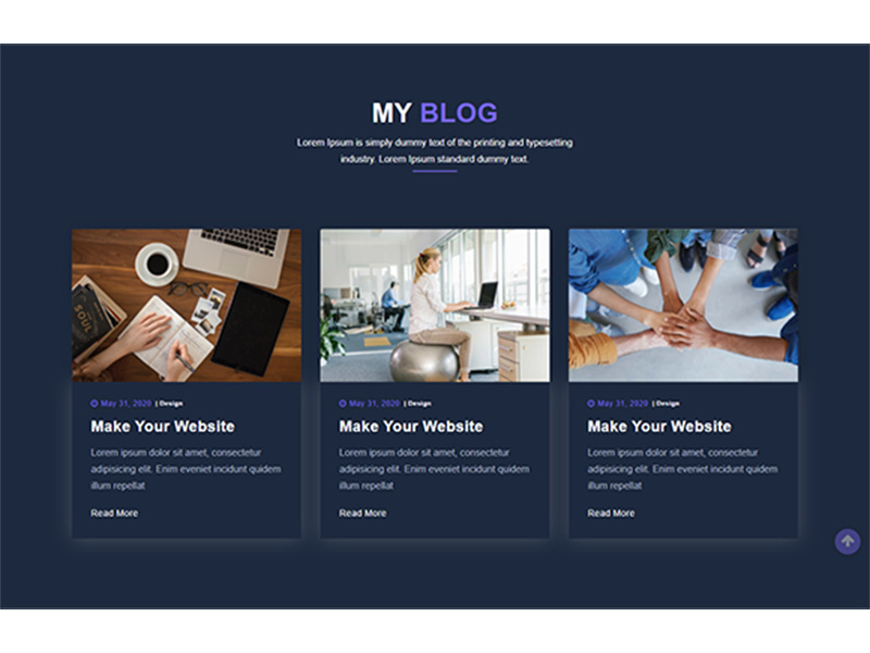 Blog Page Template Design