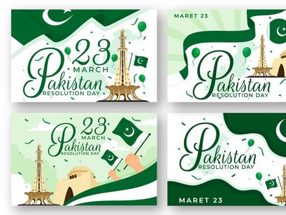 12 Pakistan Resolution Day Illustration