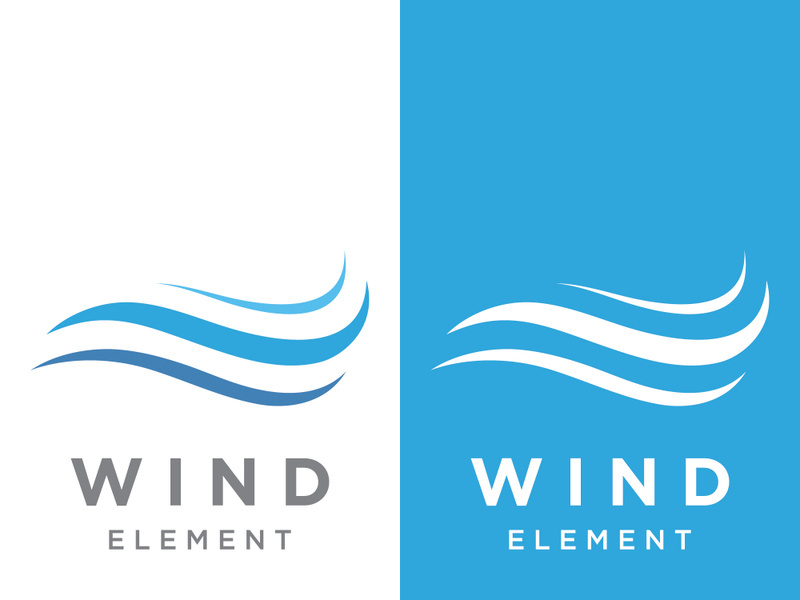 Unique wind abstract logo.