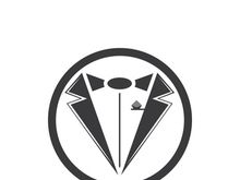 Classic tie icon and suit fashion man logo design