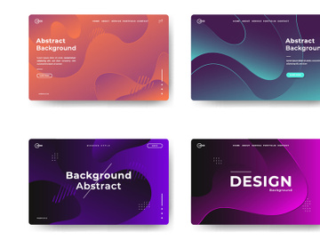Abstract trendy landing pages preview picture