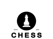 Chess strategy game logo with horse, king, pawn, minister and rook. Logo for chess tournament, chess team, chess championship, chess game application.