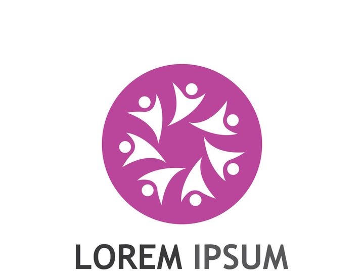 People social community logo design with creative idea