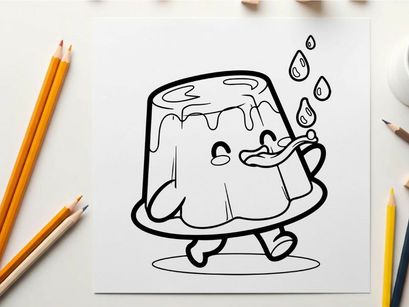 Melting ice cream crying sad face vector illustration