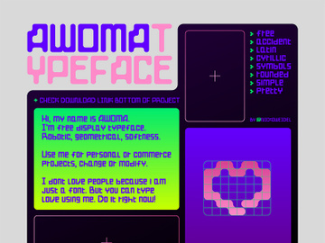 AWOMA – Free Display Font preview picture