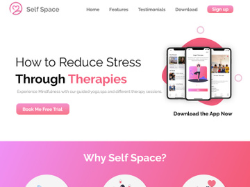 Self Space Therapy booking website design preview picture