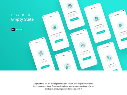Free Empty State Collection for Adobe XD