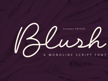 Blush - Script Font preview picture
