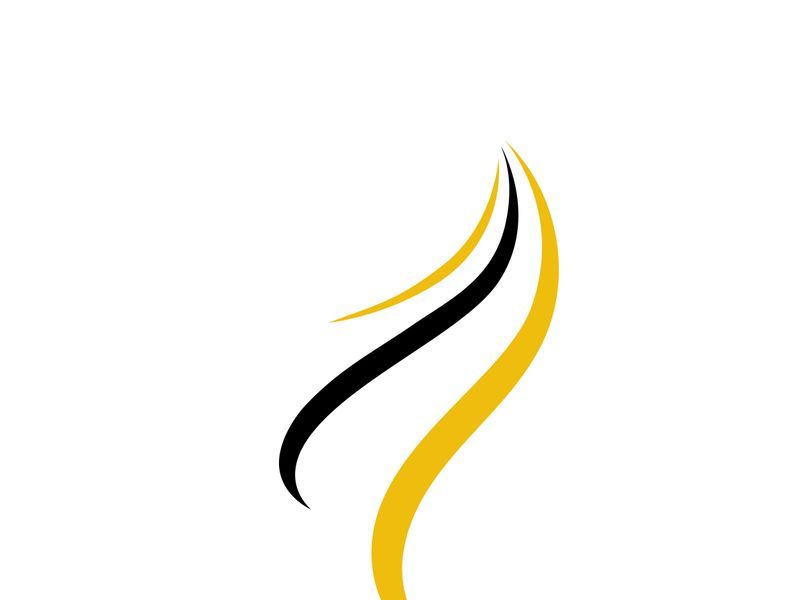 Elegant Wavy Hair Salon Logo Template